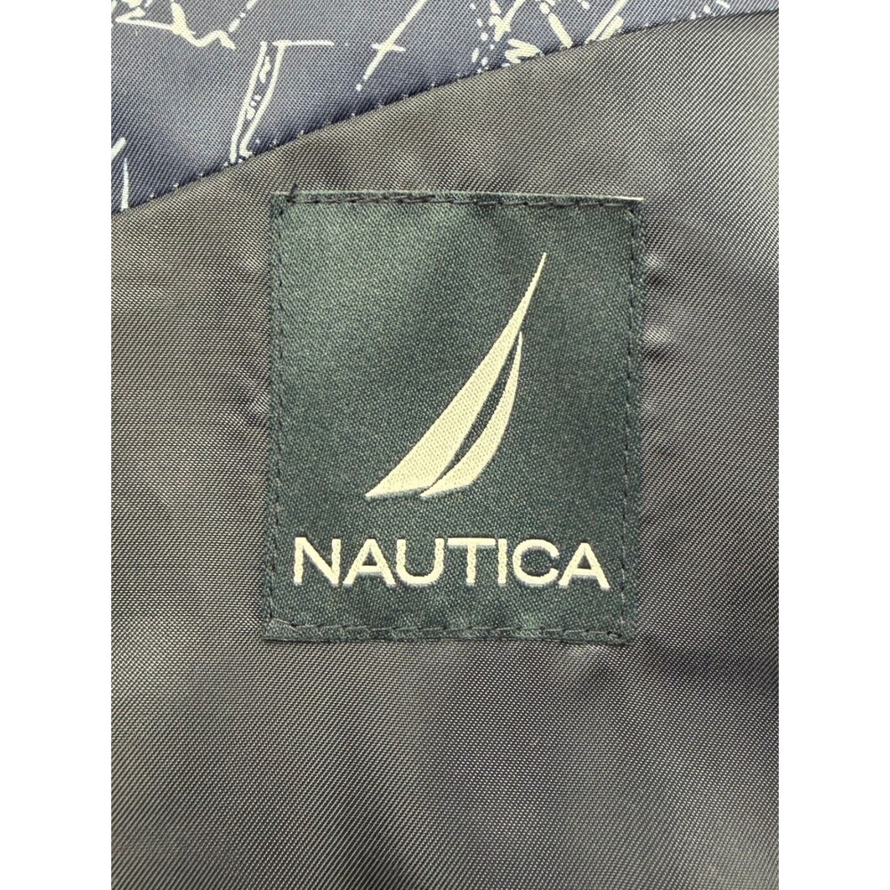 $450 NEW NAUTICA Mens 42R Navy Wool Cashmere Classic 38" Long OverCoat Jacket - Picture 3 of 11